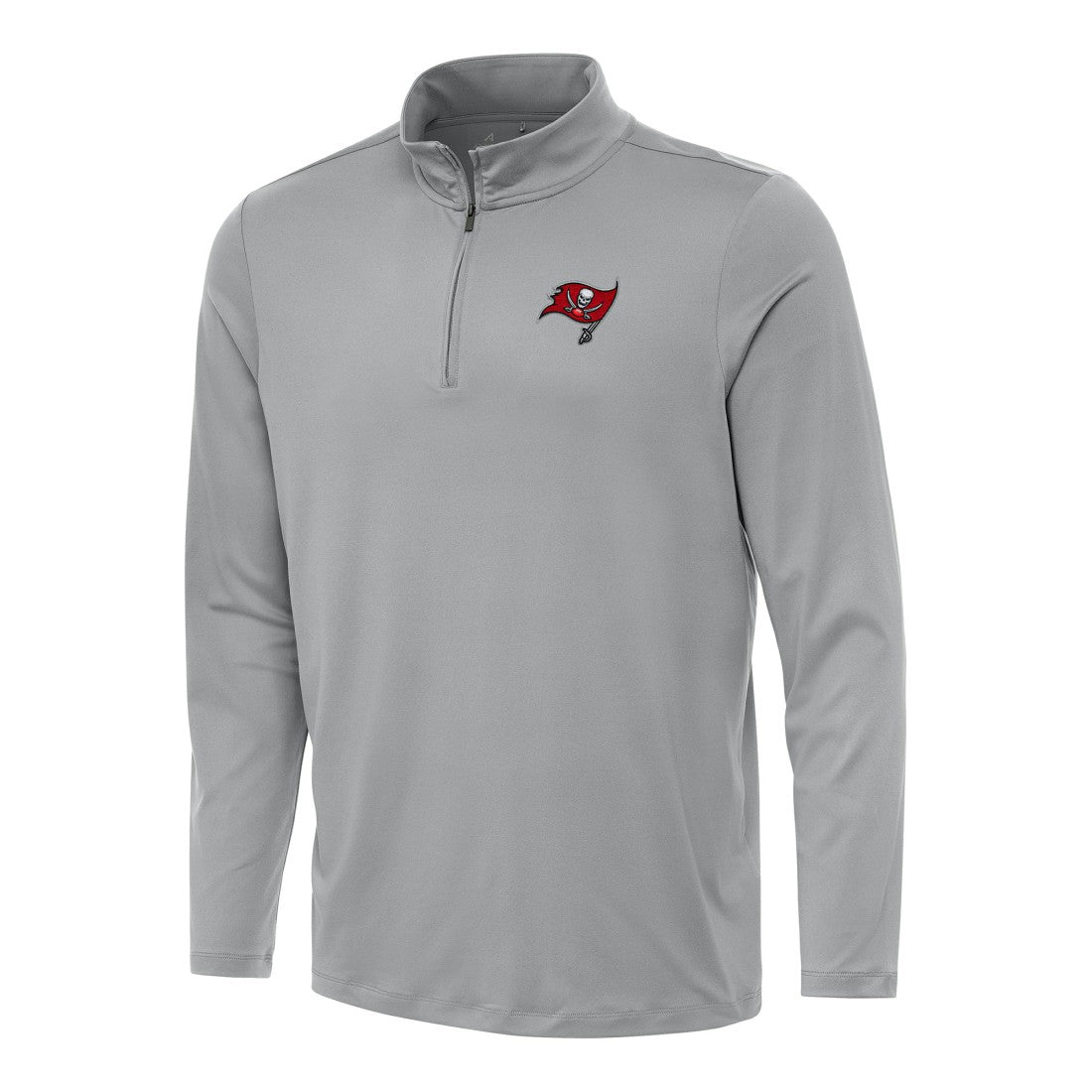 Tampa Bay Buccaneers Antigua Reprocess Quarter-Zip Top - Gray Tops
