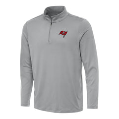 Tampa Bay Buccaneers Antigua Reprocess Quarter-Zip Top - Gray Tops