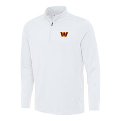 Washington Commanders Antigua Reprocess Quarter-Zip Top - White Tops