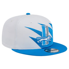 Detroit Lions New Era Throwback Jagged 9FiFTY Snapback Hat - Blue Hats