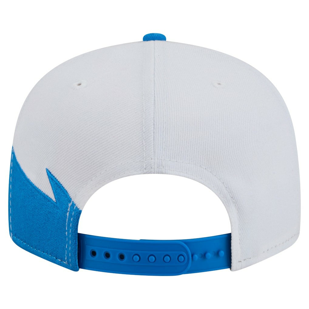 Detroit Lions New Era Throwback Jagged 9FiFTY Snapback Hat - Blue Hats