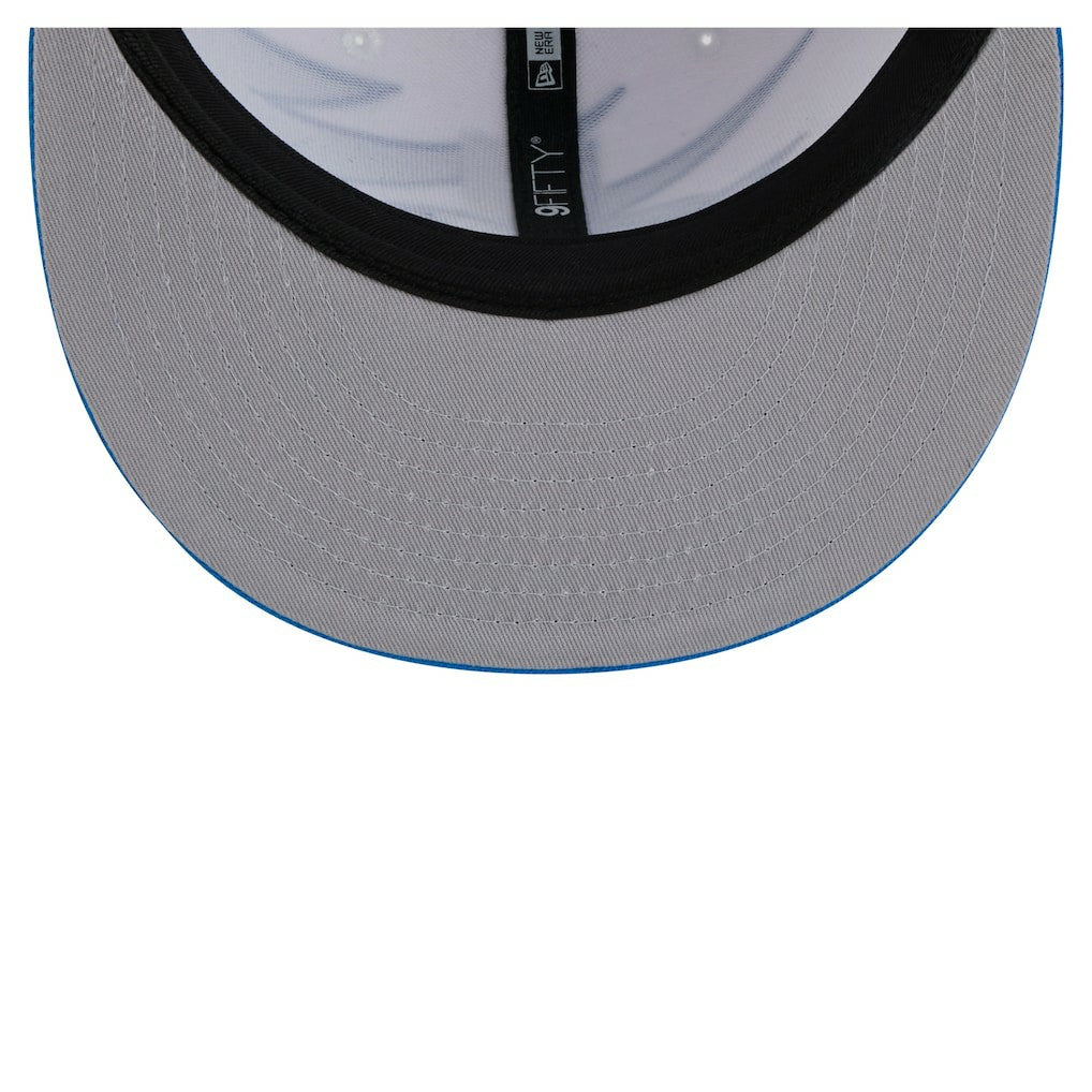 Detroit Lions New Era Throwback Jagged 9FiFTY Snapback Hat - Blue Hats