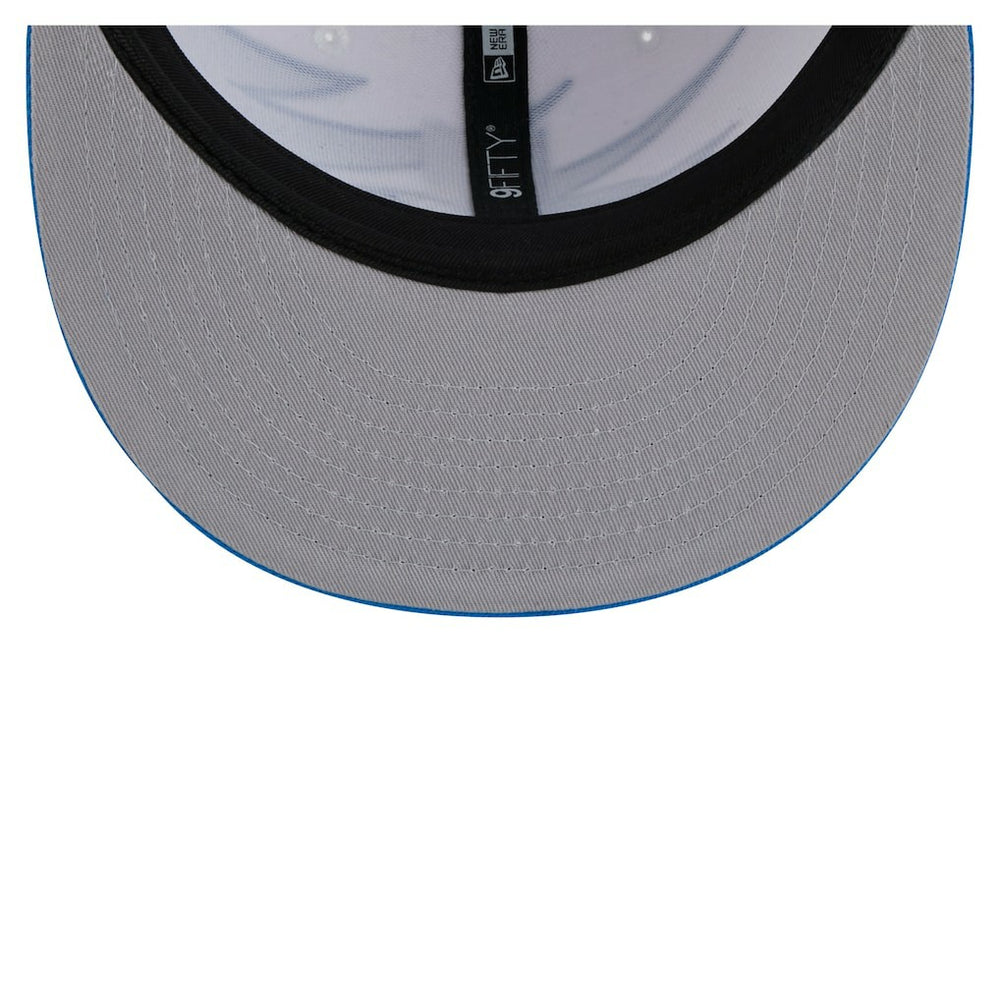 Detroit Lions New Era Throwback Jagged 9FiFTY Snapback Hat - Blue Hats