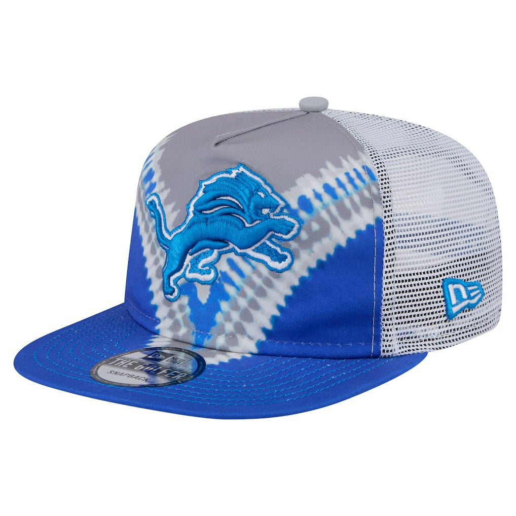 Detroit Lions New Era Throwback Dye Golfer Snapback Hat - Gray/Blue Hats