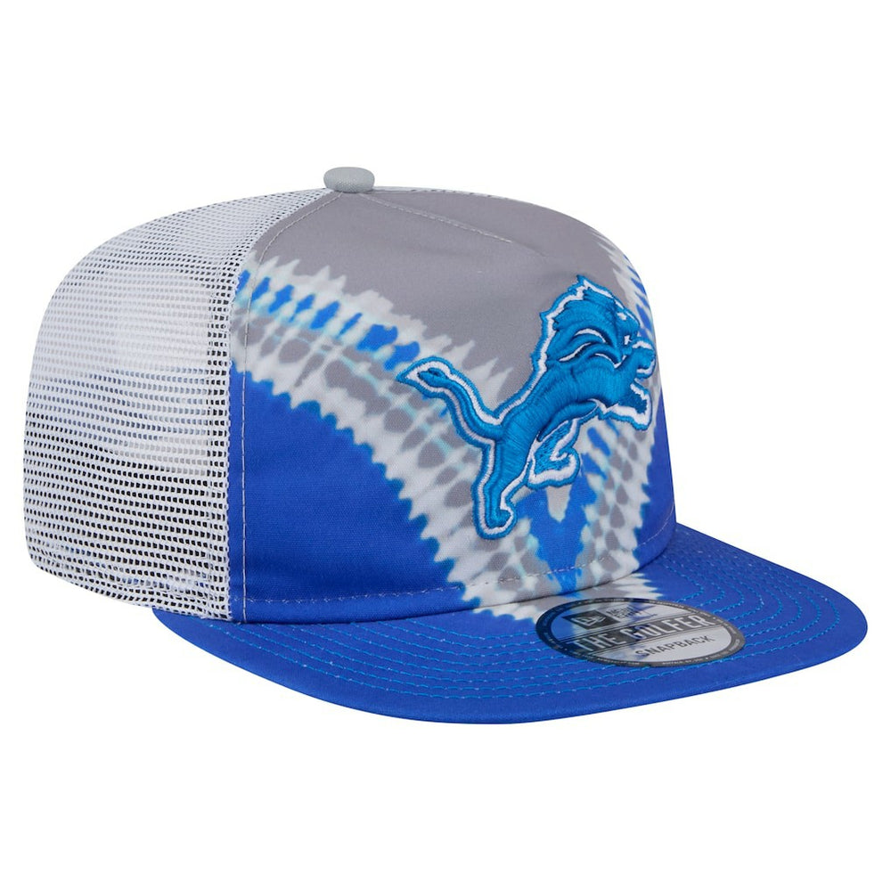 Detroit Lions New Era Throwback Dye Golfer Snapback Hat - Gray/Blue Hats