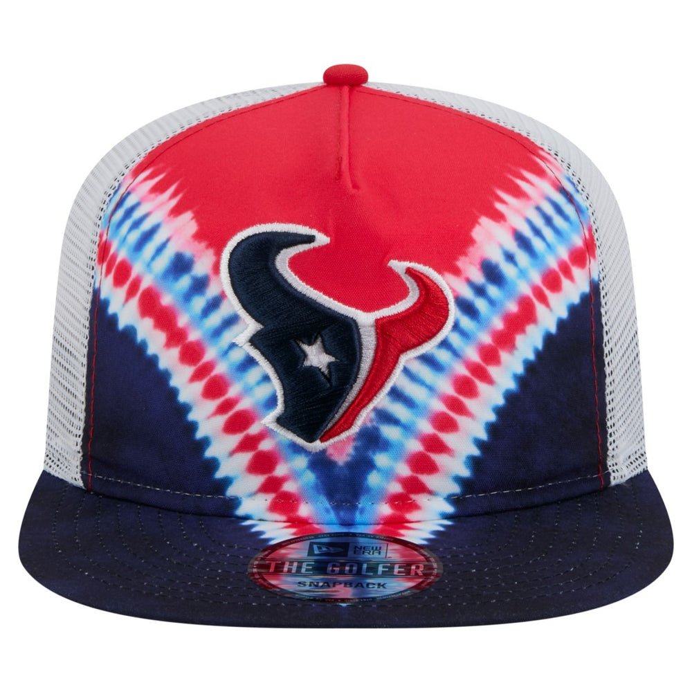 Houston Texans New Era Throwback Dye Golfer Snapback Hat - Red/Navy Hats