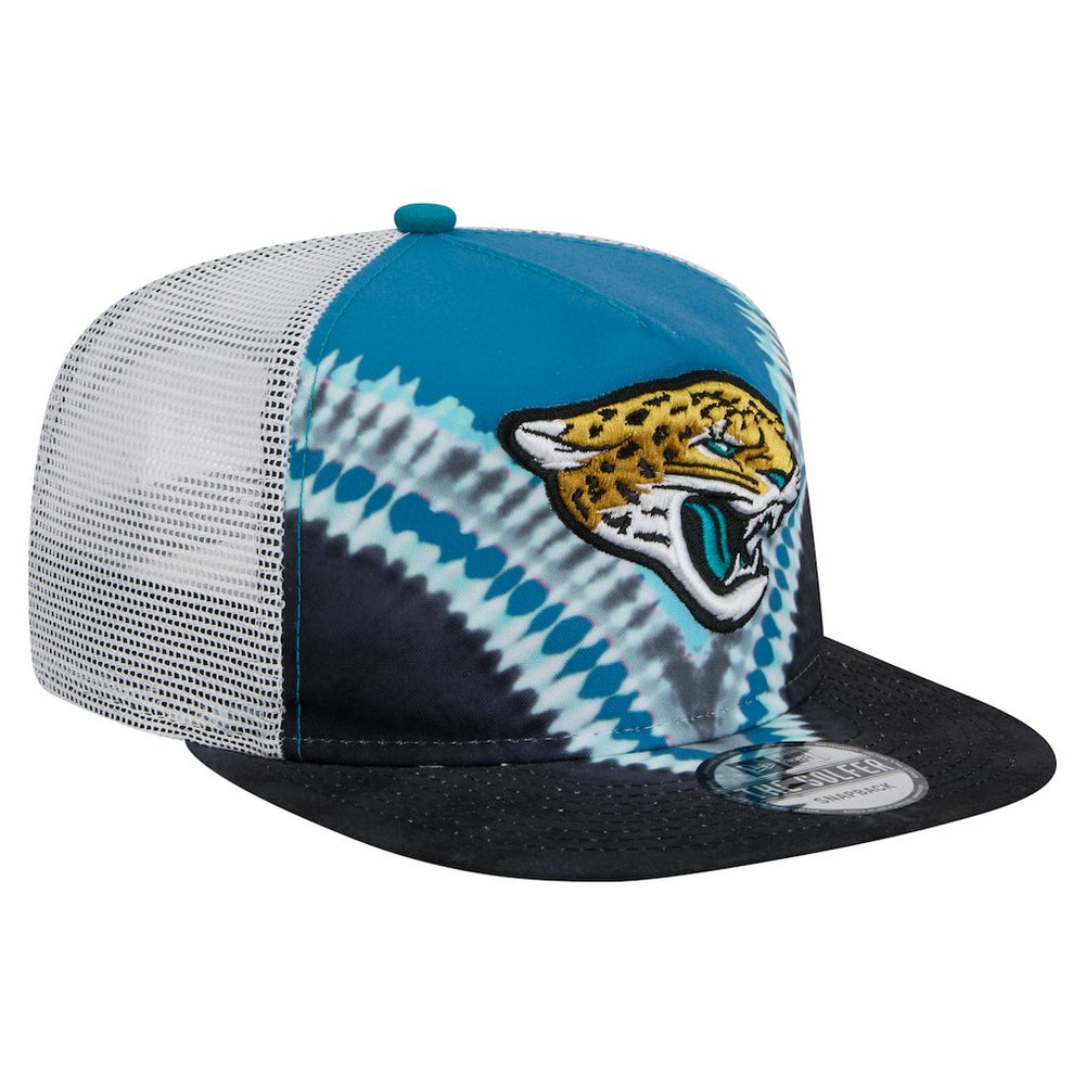Jacksonville Jaguars New Era Throwback Dye Golfer Snapback Hat - Teal/Black Hats