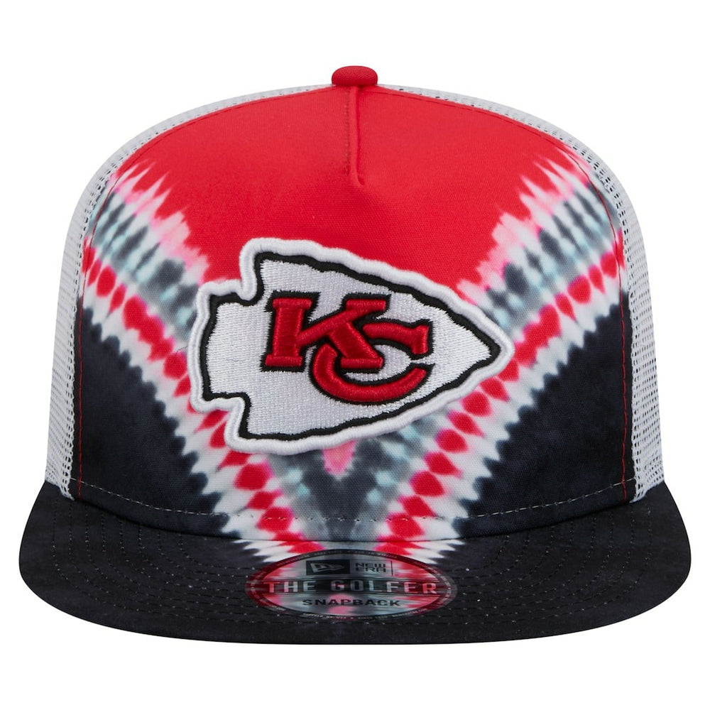 Kansas City Chiefs New Era Throwback Dye Golfer Snapback Hat - Red/Black Hats