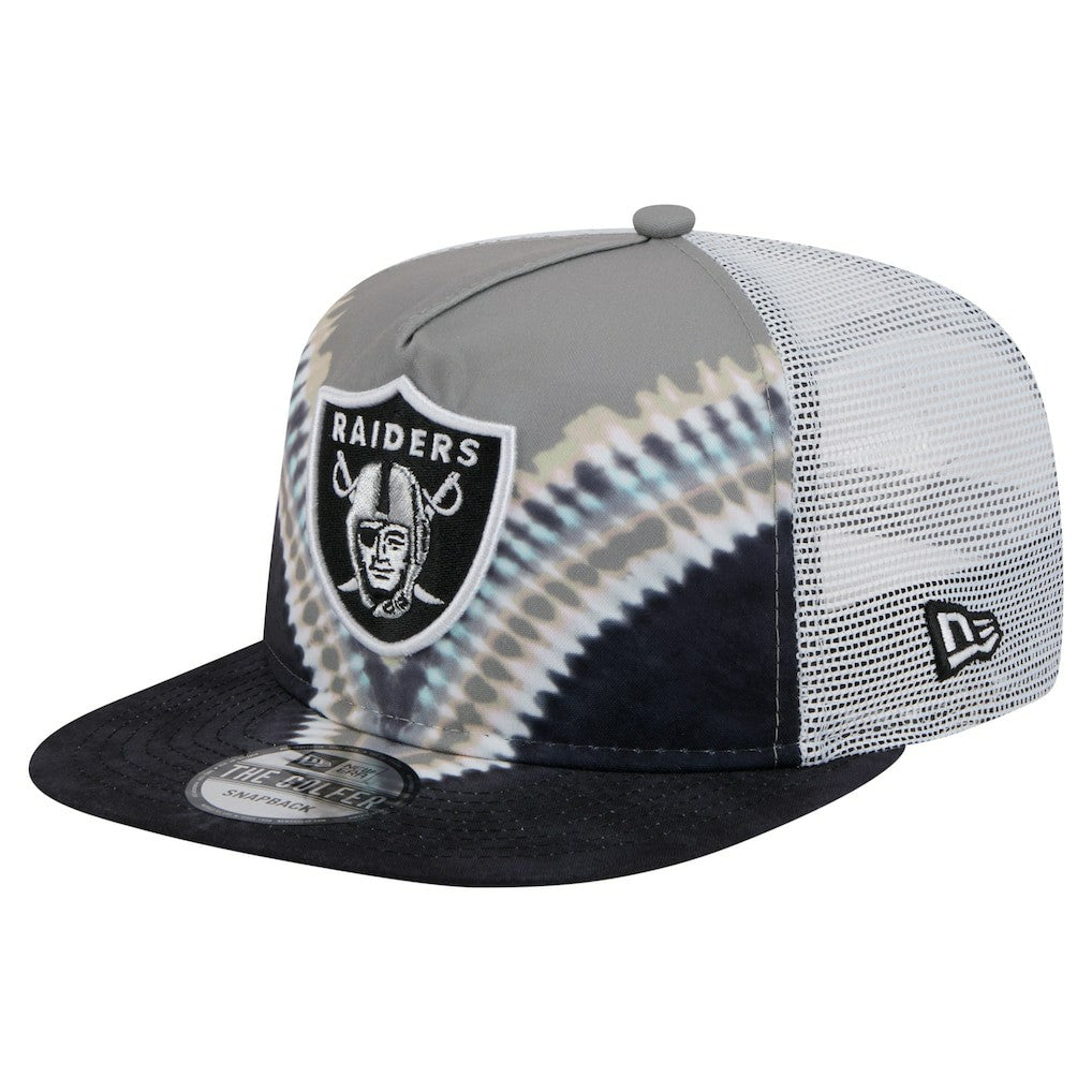 Las Vegas Raiders New Era Throwback Dye Golfer Snapback Hat - Gray/Black Hats