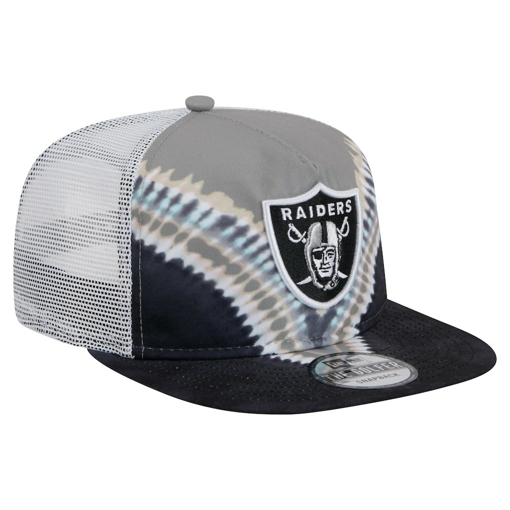 Las Vegas Raiders New Era Throwback Dye Golfer Snapback Hat - Gray/Black Hats