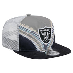 Las Vegas Raiders New Era Throwback Dye Golfer Snapback Hat - Gray/Black Hats