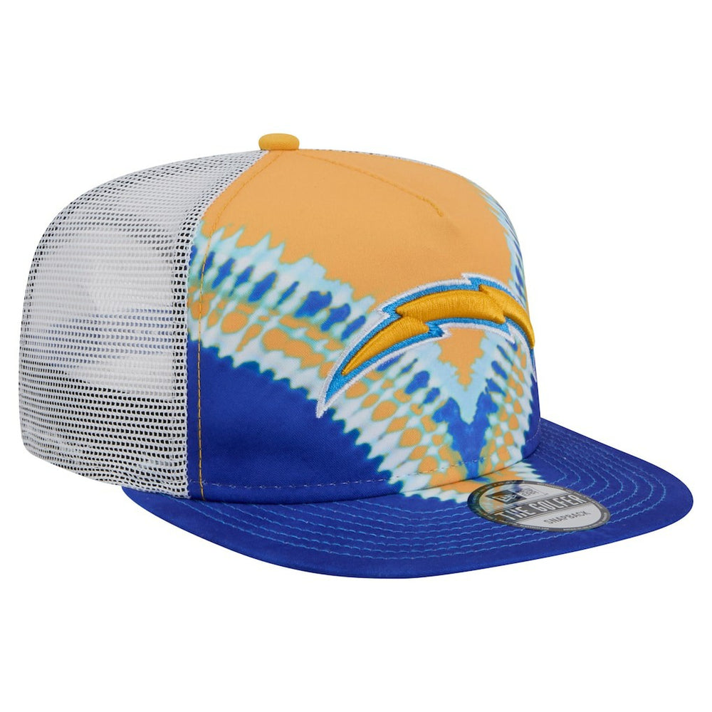 Los Angeles Chargers New Era Throwback Dye Golfer Snapback Hat - Gold/Blue Hats