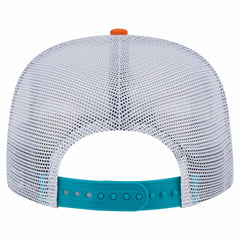 Miami Dolphins New Era Throwback Dye Golfer Snapback Hat - Orange/Aqua Hats
