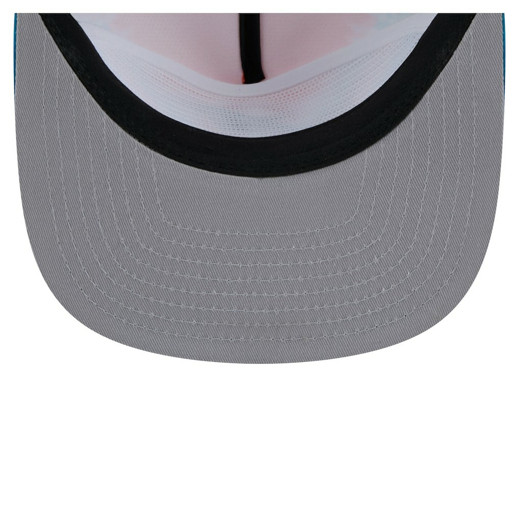 Miami Dolphins New Era Throwback Dye Golfer Snapback Hat - Orange/Aqua Hats