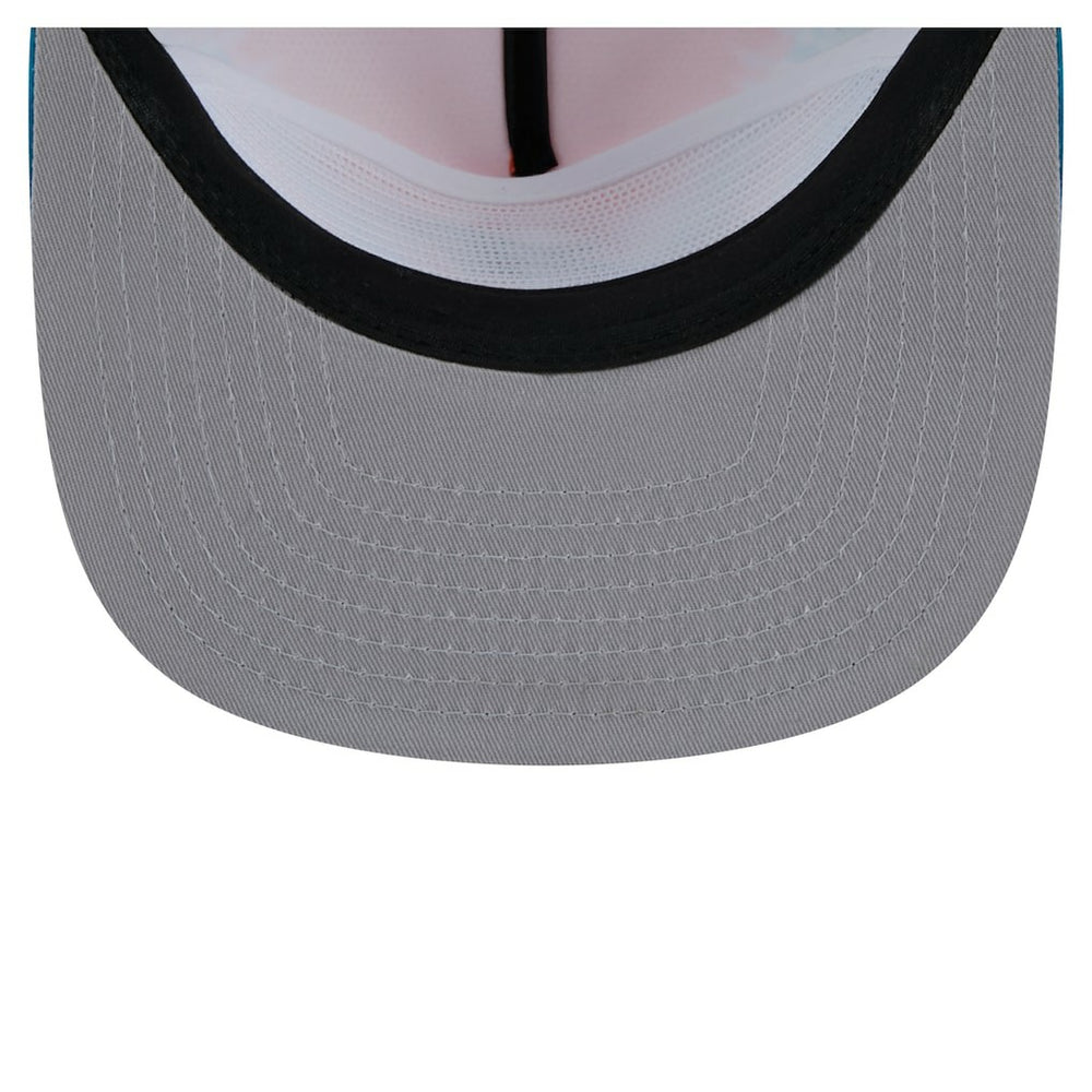 Miami Dolphins New Era Throwback Dye Golfer Snapback Hat - Orange/Aqua Hats