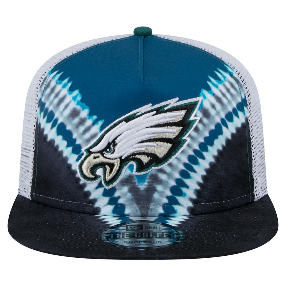 Philadelphia Eagles New Era Throwback Dye Golfer Snapback Hat - Midnight Green/Black Hats
