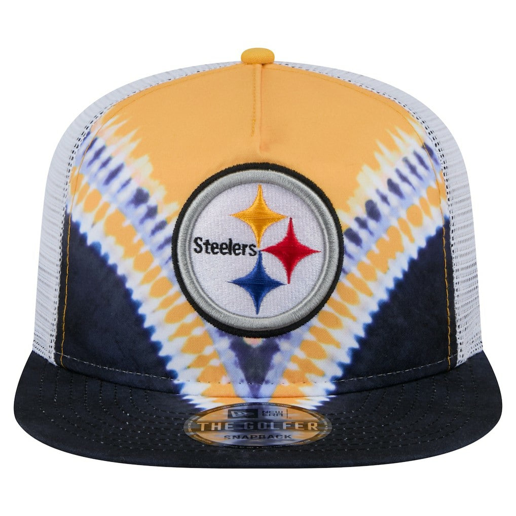 Pittsburgh Steelers New Era Throwback Dye Golfer Snapback Hat - Gold/Black Hats
