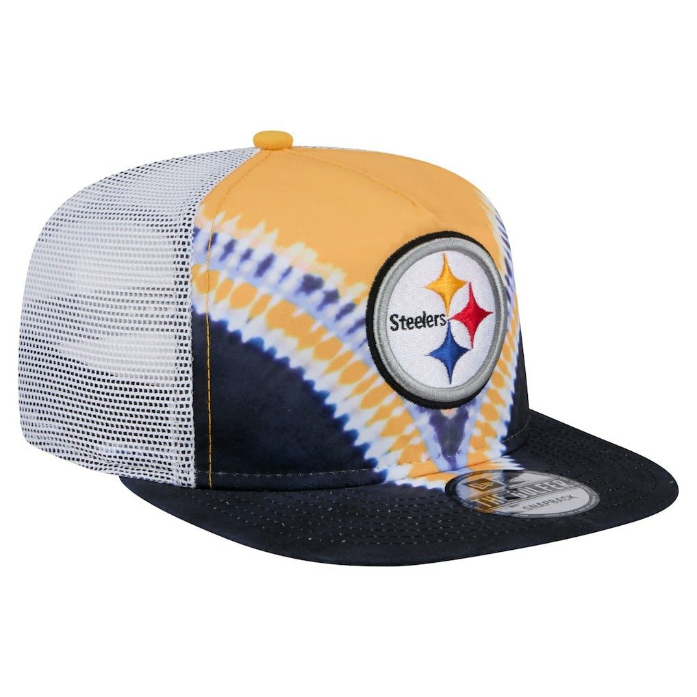 Pittsburgh Steelers New Era Throwback Dye Golfer Snapback Hat - Gold/Black Hats