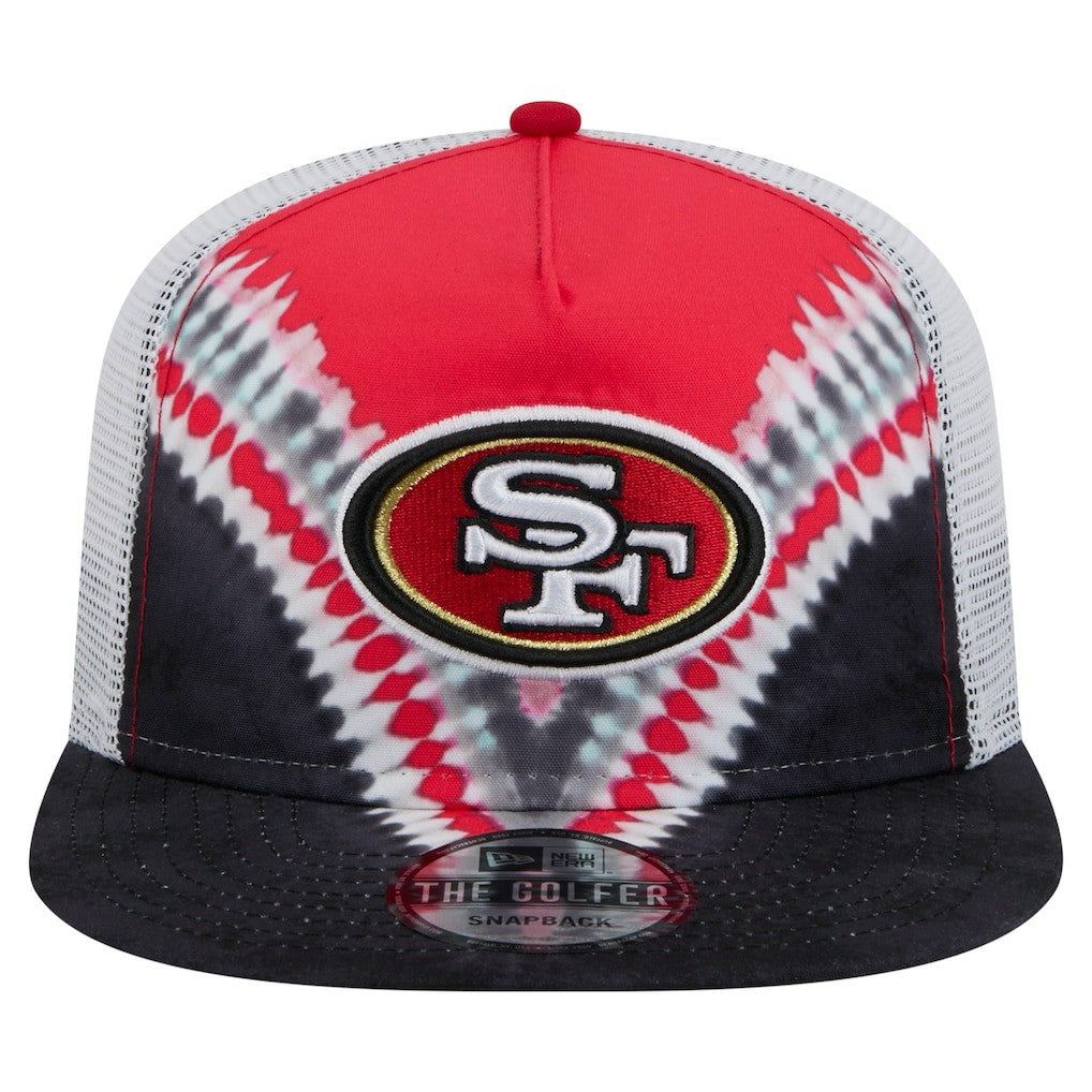 San Francisco 49ers New Era Throwback Dye Golfer Snapback Hat - Scarlet/Black Hats