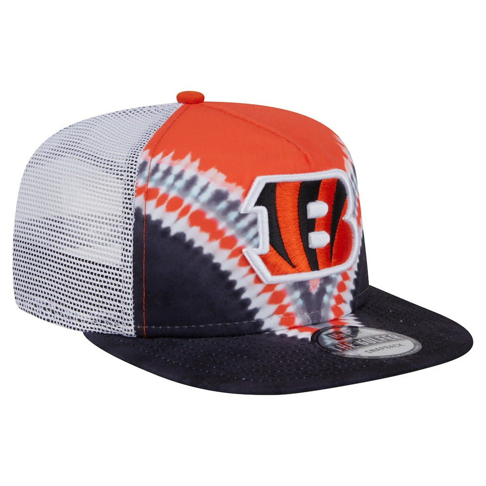 Cincinnati Bengals New Era Throwback Dye Golfer Snapback Hat - Orange/Black Hats