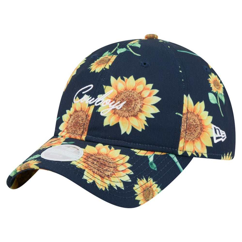 Dallas Cowboys New Era Women's Adventure Sunflower 9TWENTY Adjustable Hat - Navy Hats