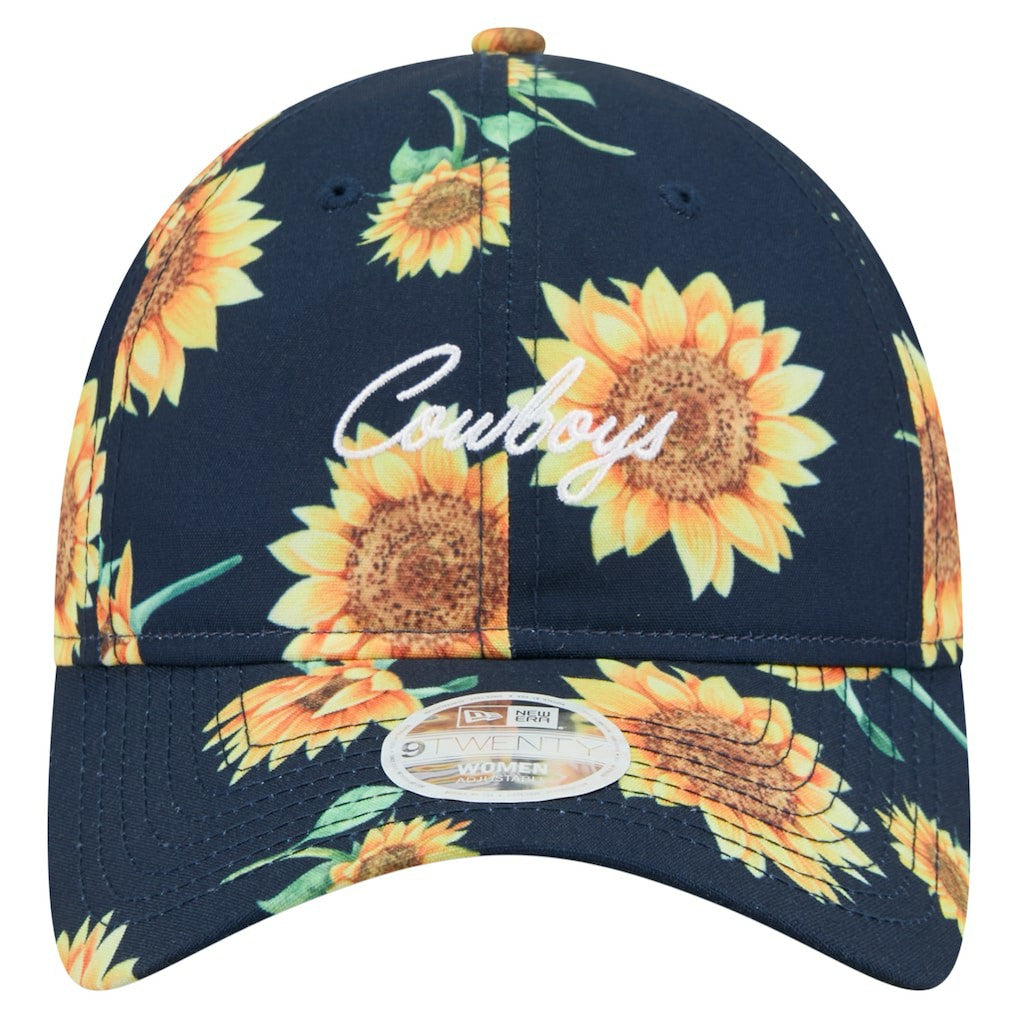 Dallas Cowboys New Era Women's Adventure Sunflower 9TWENTY Adjustable Hat - Navy Hats