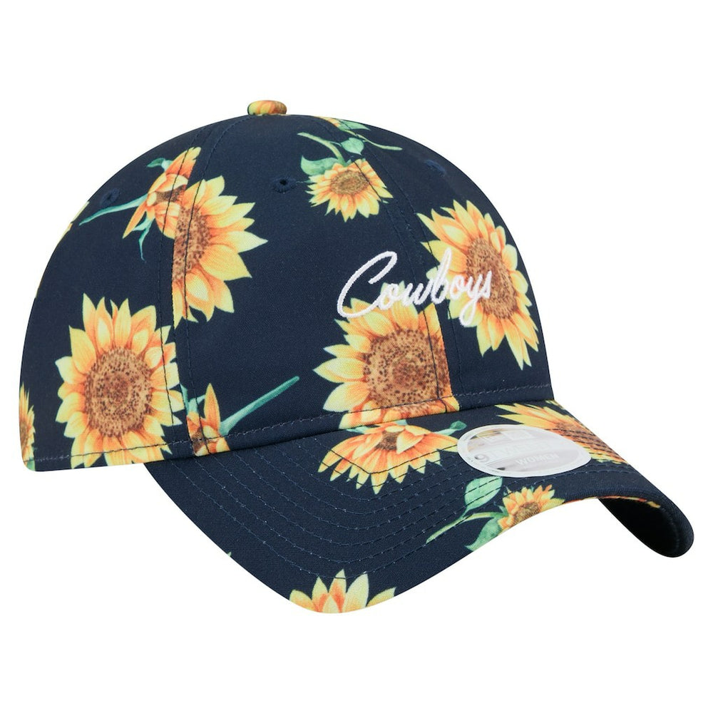 Dallas Cowboys New Era Women's Adventure Sunflower 9TWENTY Adjustable Hat - Navy Hats