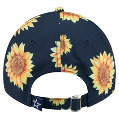 Dallas Cowboys New Era Women's Adventure Sunflower 9TWENTY Adjustable Hat - Navy Hats