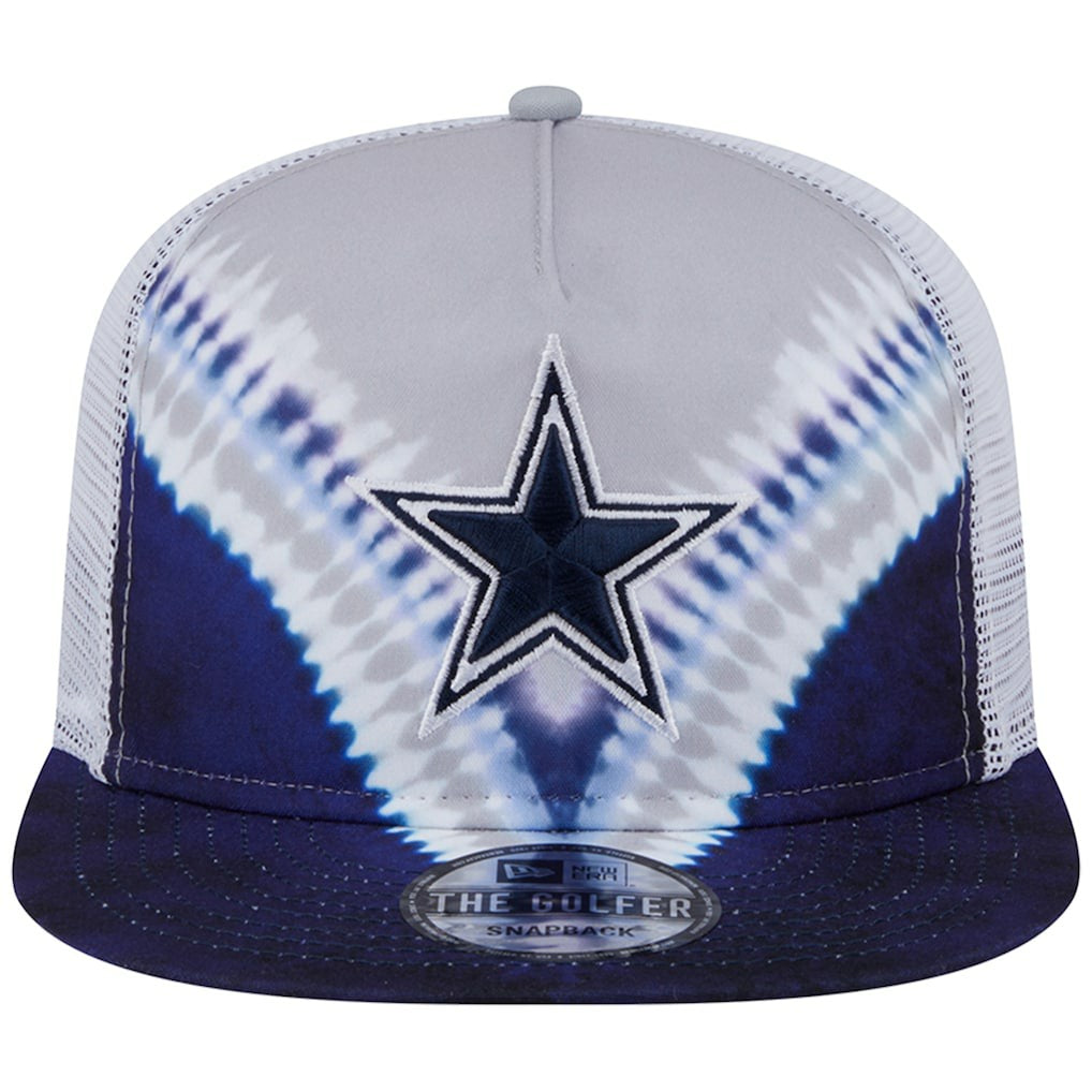Dallas Cowboys New Era Throwback Dye Golfer Snapback Hat - Gray/Navy Hats
