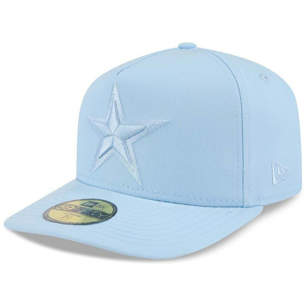 Dallas Cowboys New Era Color Pack A-Frame 59FIFTY Fitted Hat - Light Blue Hats