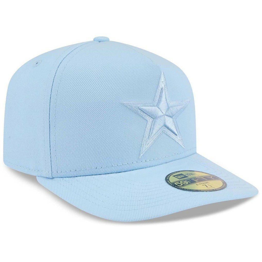 Dallas Cowboys New Era Color Pack A-Frame 59FIFTY Fitted Hat - Light Blue Hats