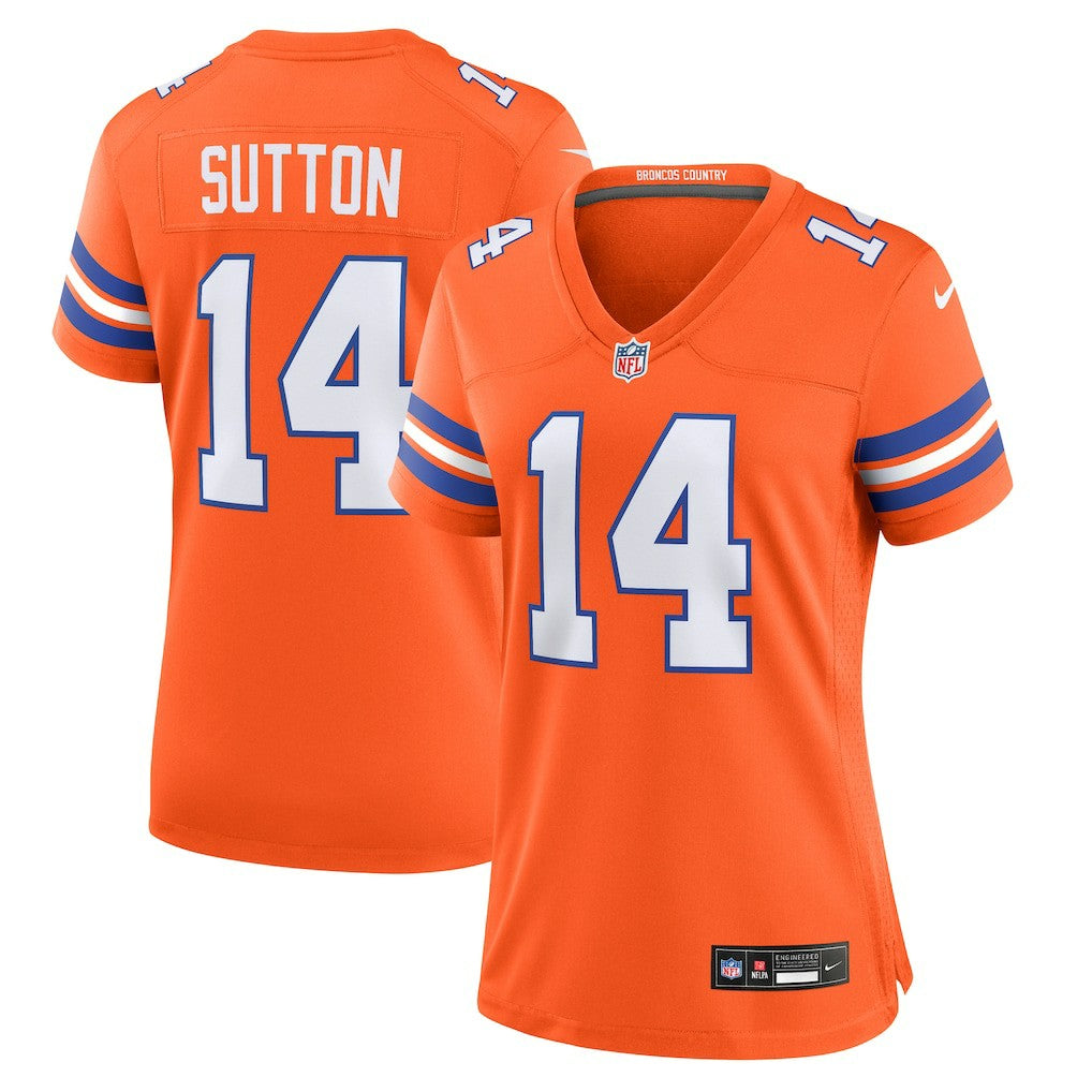 Courtland Sutton Denver Broncos Women's Mile High Collection 1977 Throwback Player Game Jersey - Orange Jerseys