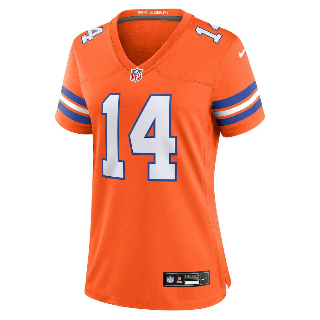 Courtland Sutton Denver Broncos Women's Mile High Collection 1977 Throwback Player Game Jersey - Orange Jerseys