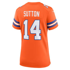 Courtland Sutton Denver Broncos Women's Mile High Collection 1977 Throwback Player Game Jersey - Orange Jerseys