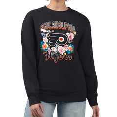 Philadelphia Flyers G-III 4Her by Carl Banks Women's Flower Logo Pullover Sweatshirt - Black | US 201906027