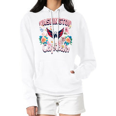 Washington Capitals G-III 4Her by Carl Banks Women's Flower Logo Pullover Hoodie - White | US 201906122