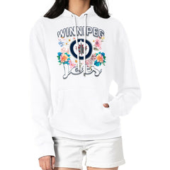 Winnipeg Jets G-III 4Her by Carl Banks Women's Flower Logo Pullover Hoodie - White | US 201906123