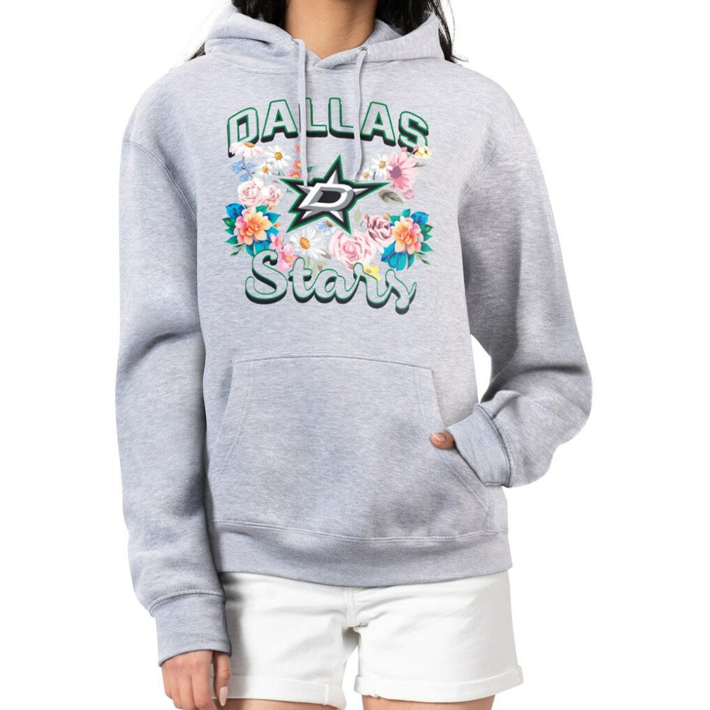 Dallas Stars G-III 4Her by Carl Banks Women's Flower Logo Pullover Hoodie - Heather Gray | US 201906131