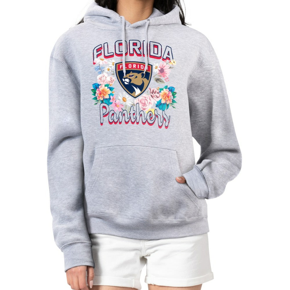 Florida Panthers G-III 4Her by Carl Banks Women's Flower Logo Pullover Hoodie - Heather Gray | US 201906134