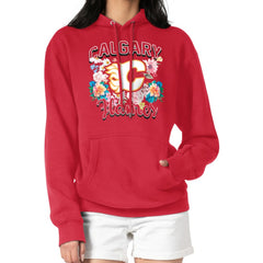 Calgary Flames G-III 4Her by Carl Banks Women's Flower Logo Pullover Hoodie - Red | US 201906158