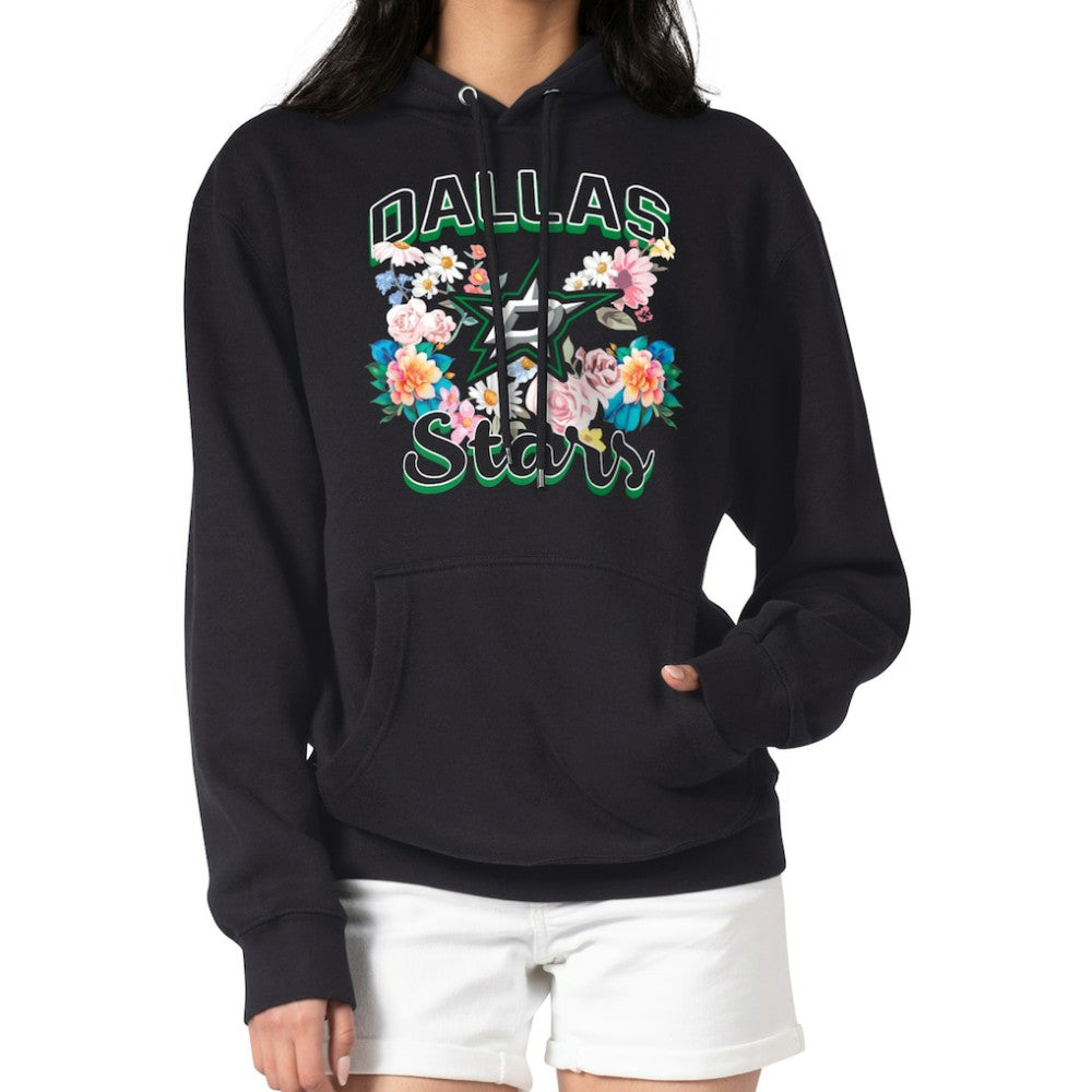 Dallas Stars G-III 4Her by Carl Banks Women's Flower Logo Pullover Hoodie - Black | US 201906159