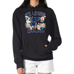 St. Louis Blues G-III 4Her by Carl Banks Women's Flower Logo Pullover Hoodie - Black | US 201906181