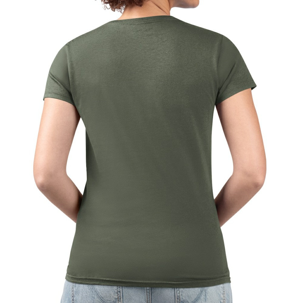 Dallas Stars G-III 4Her by Carl Banks Women's Super-Slim Fit Lightweight Flower Logo V-Neck T-Shirt - Green | US 201906341