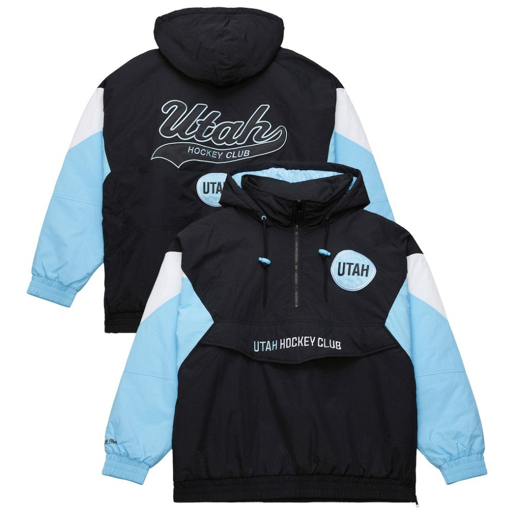Utah Hockey Club Mitchell & Ness Retro Anorak Half-Zip Jacket - Black | US 201906426