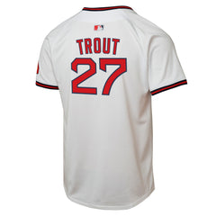 Mike Trout Los Angeles Angels Nike Youth Alternate 2 Limited Player Jersey - White Jerseys