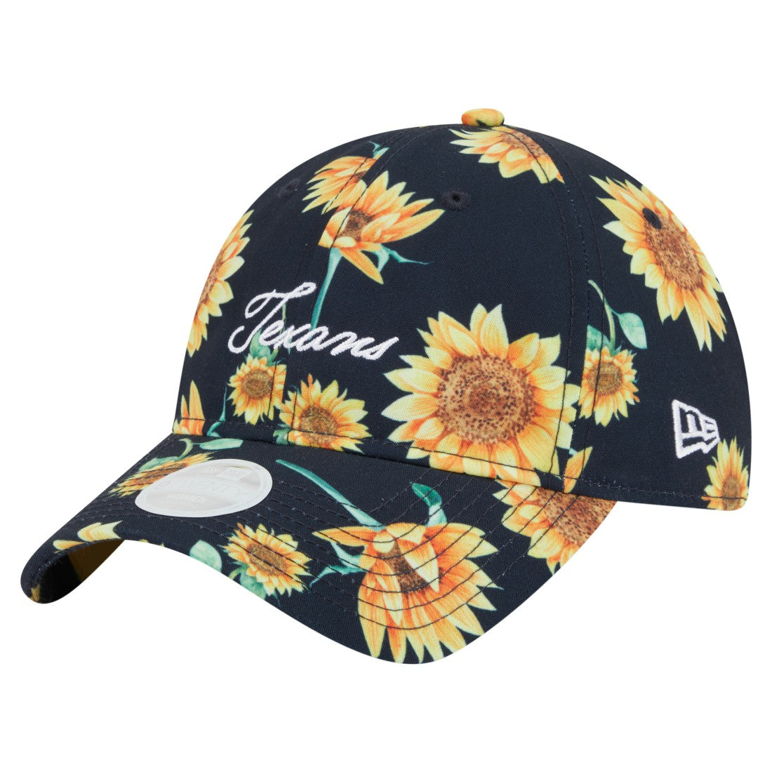 Houston Texans New Era Women's Adventure Sunflower 9TWENTY Adjustable Hat - Navy Hats