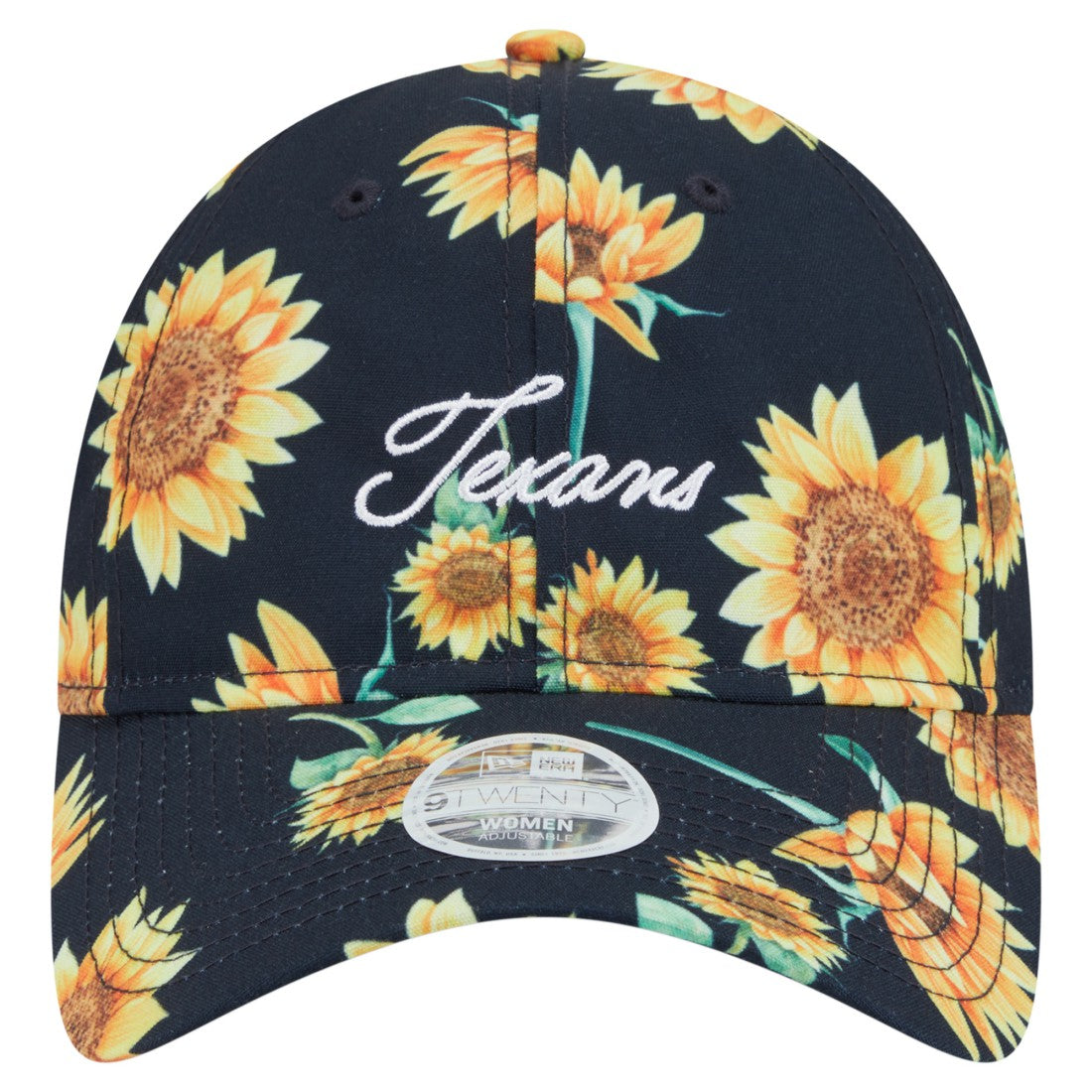 Houston Texans New Era Women's Adventure Sunflower 9TWENTY Adjustable Hat - Navy Hats