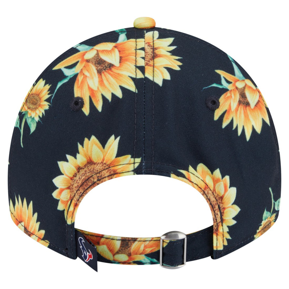 Houston Texans New Era Women's Adventure Sunflower 9TWENTY Adjustable Hat - Navy Hats