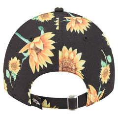 Baltimore Ravens New Era Women's Adventure Sunflower 9TWENTY Adjustable Hat - Black Hats