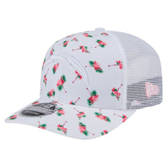 Los Angeles Chargers New Era Adventure Flamingo Pattern 9SEVENTY Stretch-Snap Hat - White Hats